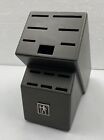 J. A. Henckels Zwilling Charcoal Black 13 Slot Wooden Knife Storage Block Only