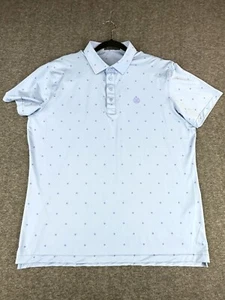 G/FORE Golf Polo Herren XL Blau All Over Star Print Performance Golf Preppy - Bild 1 von 9