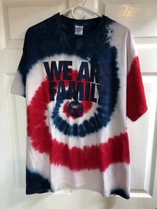 Lebron James We Are Family Foundation Tie Dye Shirt Size Adult XL Red White Blue - Picture 1 of 10