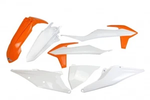 KUNSTSTOFFSET KTM SX 125 250 300 2019 2020 2021 2022 4-TEILIG WEISS ORANGE - Bild 1 von 1