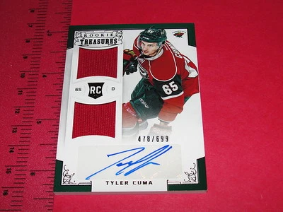 2012-13 PANINI Tyler CUMA #126 Rookie Treasures Auto JSY/699 Minnesota/Iowa WILD - Image 1 of 2