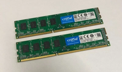 8GB Kit (2 x 4GB) Crucial CT51264BD160B.M16FKD PC3L-12800U DDR3 Computer Memory - Image 1 of 4