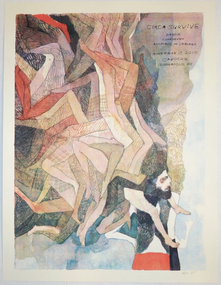 2010 Circa Survive - Minneapolis Silkscreen Concert Poster s/n by Landland - Image 1 of 1