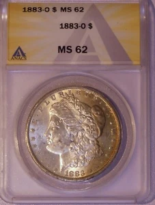 1883-O Morgan silver dollar-MS62 - Picture 1 of 3