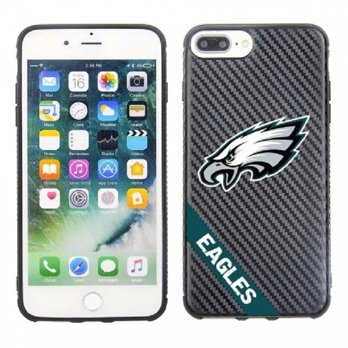 PBG NFL Philadelphia Eagles Carbon Case for iPhone 8 Plus, 7 Plus, 6+, 6S+ - Image 1 of 1