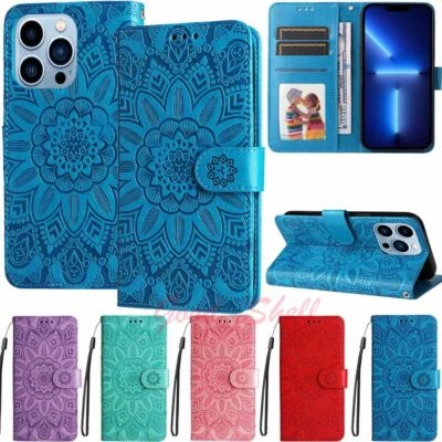 For iPhone 13 12 11 Pro Max XR 6s 7 8 Plus Wallet Card Holder Leather Case Cover - Image 1 of 4