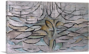 ARTCANVAS Blossoming Apple Tree 1912 Canvas Art Print by Piet Mondrian - Picture 1 of 11