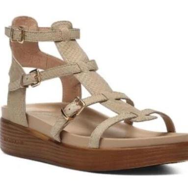 Sandalias de plataforma Donald Pliner Gladiador para mujer talla 11 cuero estampado serpiente” Foto 1 de 4