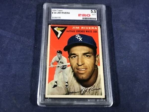 F3-83 BASEBALL CARD - JIM RIVERA CHICAGO WHITE SOX - 1954 TOPPS - GRADE 5.5 - Bild 1 von 6