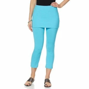 LISA KLINE Size L Cassie Capri Leggings BLUE - Picture 1 of 2