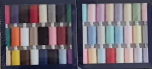 COATS MOON TKT120 BOX OF 24x1000 YARDS POLYESTER SEWING THREAD MIXED COLOURS - Picture 1 of 6