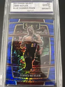 2021-22 PANINI SELECT JIMMY BUTLER #97 BLUE SHIMMER PRIZM MIAMI HEAT MCG GM 10 - Picture 1 of 3