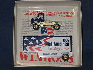 WINROSS 1/64  1995 MID AMERICAN TRUCK  SHOW TRACTOR AND TRAILER *