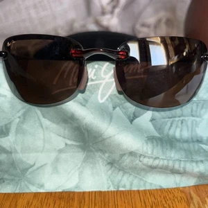 Gafas de sol Maui Jim MJ Sport Mj408-10 Sandy Beach marrón Japón con estuche de tela - Imagen 1 de 11