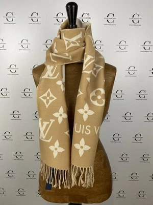 Louis Vuitton shcal wolle wool scarf chale Essentiel beige Foto 1 de 4