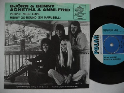 ABBA People Need Love / Merry-Go-Round 45 7" Single 1972 Sweden Polar EX - Image 1 of 2