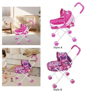 Foldable Baby Doll Stroller Pretend Play Party Favors Realistic Educational Mini - Picture 1 of 13