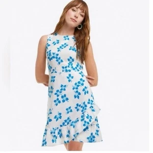 Draper James faux wrap 100% linen floral dress Size 12 NWT $138 - Picture 1 of 8
