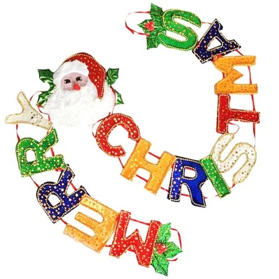  3 stücke Weihnachtsfeier-Banner-Szene-Layout-Banner lustige Weihnachten - Bild 1 von 4