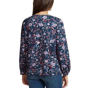 Vintage America Damen bedruckte Bluse/blau/klein - Bild 1 von 3