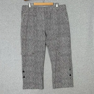 TS Taking Shape Virtuelle Pants 20 Plus Size Black White Geometric Straight Crop - Picture 1 of 16
