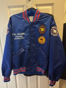 90s Vintage Delong NRA Firearms Trainer Jacket USA Men’s Large - Picture 1 of 4