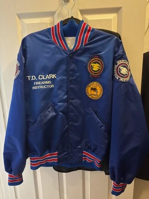90s Vintage Delong NRA Firearms Trainer Jacket USA Men’s Large - Image 1 of 4