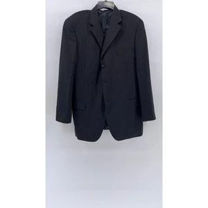 Blazer PAOLO GIARDINI Para Hombre Negro Rayas 3 Botones Cuello Muesca Talla 40R - Imagen 1 de 10