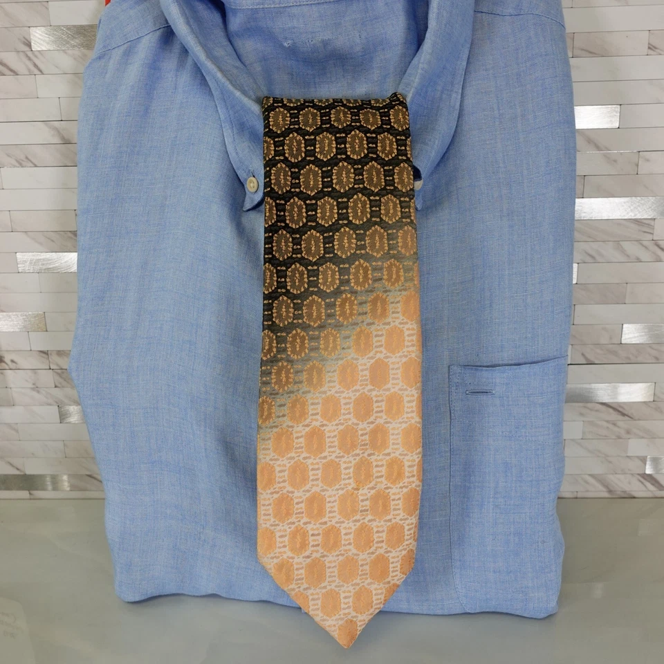 Corbata para el cuello para hombre crema ombre negro tejido cachemira traje informal adulto EMILIO FERRARA Foto 1 de 4