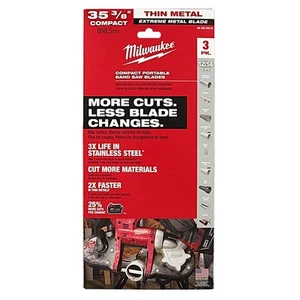 Milwaukee 48-39-0619 35-38" 12/14 TPI Extreme Thin Metal Bandsaw Blades 3PK - Picture 1 of 4