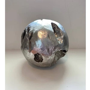 Scultura sfera decorativa vintage in legno massello scolpita a mano VEDI TUTTE LE FOTO - Foto 1 di 14