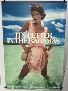Original Bahamas Travel Bureau 1960’s Travel Poster Airline Railroad Caribbean - Bild 1 von 8