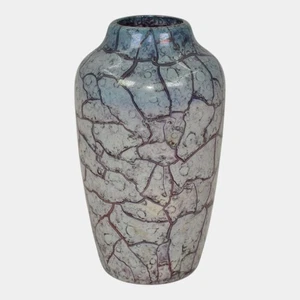 Weller Cloudburst Lustre Vintage Art Deco Pottery Mottled Blue Ceramic Vase - Picture 1 of 6