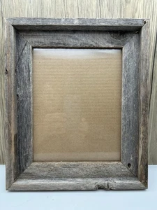 Vintage rustikales primitives recyceltes Scheunenbrett Holz Bild Größe 8” x 10” Rahmen - Bild 1 von 6