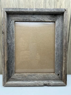 Vintage Rustic Primitive Reclaimed Barn Board Wood Picture Sz 8” X 10” Frame - Image 1 of 4