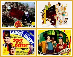 LAUREL & HARDY SWISS MISS DISNEY ALLE 4 VIER SEPARATEN 11 X 14 LOBBYKARTEN - Bild 1 von 1