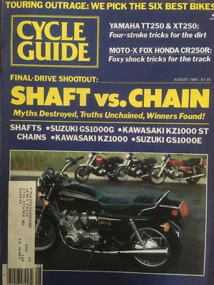 Cycle Guide Magazine. August 1980 - Image 1 of 3