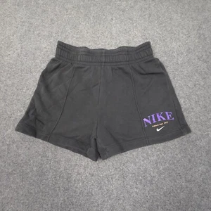 Nike Shorts Kids LARGE Black Fleece Activewear Lightweight Training Logo Size L - Picture 1 of 9