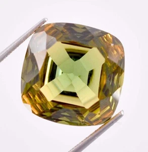 Natural Bi-Color Tourmaline 13.00 Ct Master Cut Loose Gemstone (GIT) Certified - Picture 1 of 5