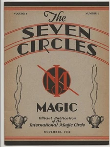 The SEVEN CIRCLES Magazine Of Magic Vol 4 #2 NOVEMBER 1932 - Bild 1 von 3