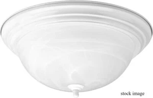 Progress Lighting P3926-30 Melon 3 Light Flush Mount Ceiling Fixture w/Alabaster - Picture 1 of 8