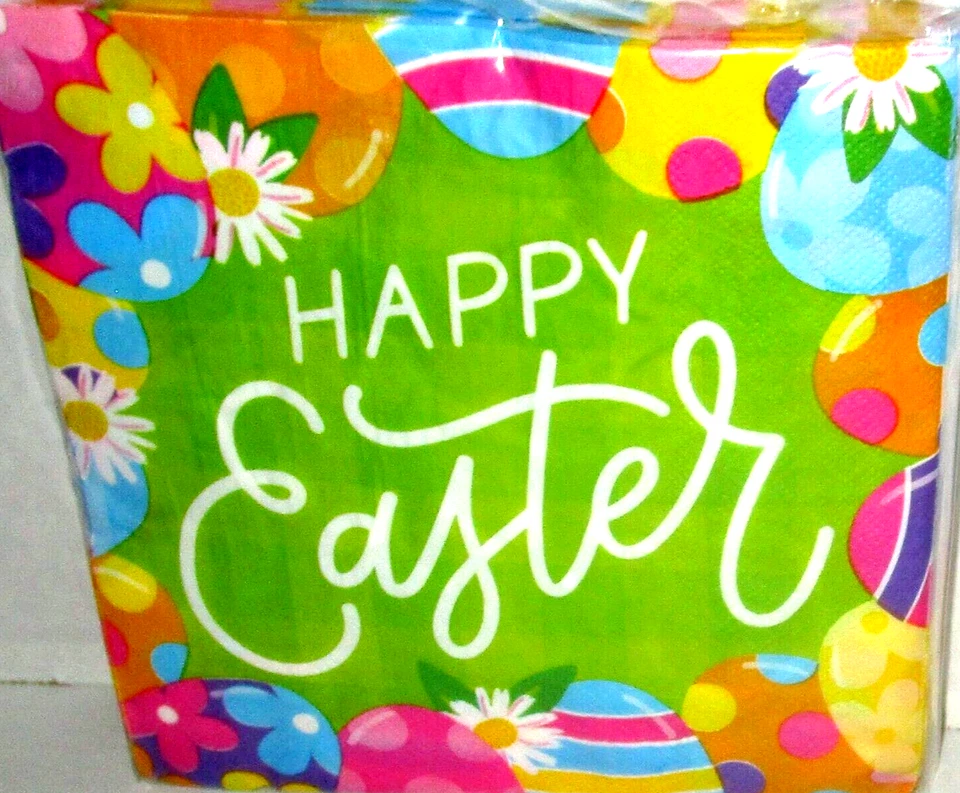 Easter ~Luncheon Napkins ~ 50Ct ~ 2-Ply ~ HAPPY EASTER ~ 6.5" X 6.5" - Image 1 of 1