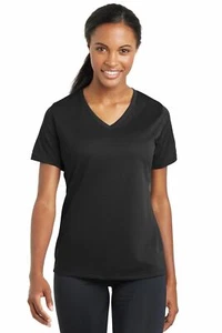 Sport-Tek Women's Dry-Fit V-Neck RacerMesh Moisture Wicking T-Shirt M-LST340 - Picture 1 of 38