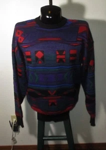 MEISTER Blue Purple Wool Tight Knit Long Sleeve Sweater Size L - Picture 1 of 6