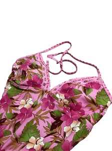 Vintage White Stag Women’s One Piece Pink Floral Swimsuit L - Picture 1 of 8