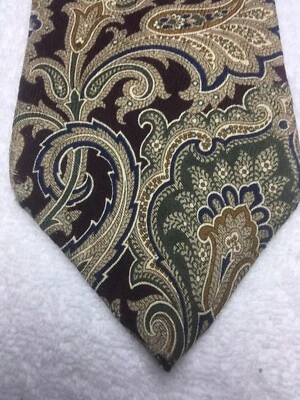 CORBATA NAUTICA HOMBRE BEIGE CON BORGOÑA AZUL VERDE 3,75 X 60 Foto 1 de 4