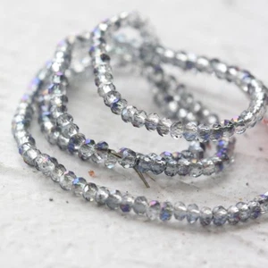 Cuentas de cristal pequeñas de una hebra - torreta facetada 2,5x1,5 mm (G3#24) - Imagen 1 de 1
