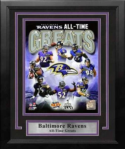 Baltimore Ravens All-Time Greats 8" x 10" Framed Football Photo - Picture 1 of 1