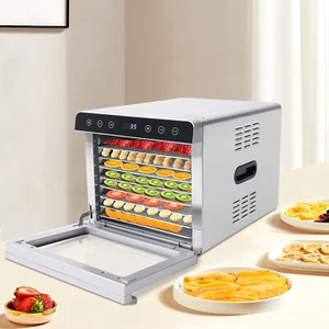 Food Dehydrator, Fruit and Meat Dryer, Food Dehydrator with 8 Stainless Steel Tr - Picture 1 of 23