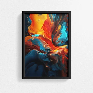 Colourful Splash Art Poster Print - Modern Abstract Art - Home Wall Decor - Picture 1 of 13